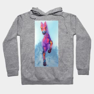 A beautiful painting of colorful horse. Hoodie